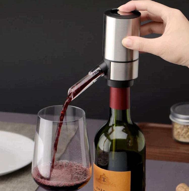 Bomba Elétrica Vinho Universal com Carregamento USB