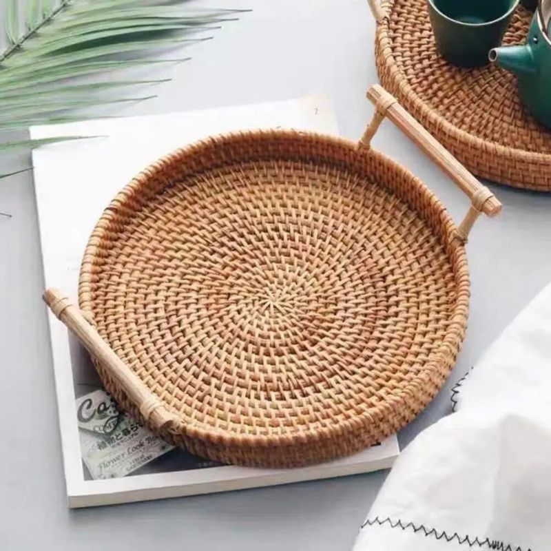 Cesta Redonda Rattan & Bamboo