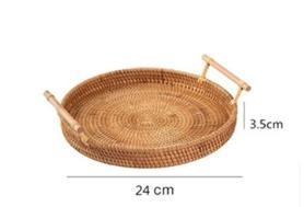 Cesta Redonda Rattan & Bamboo