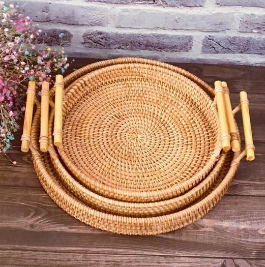 Cesta Redonda Rattan & Bamboo